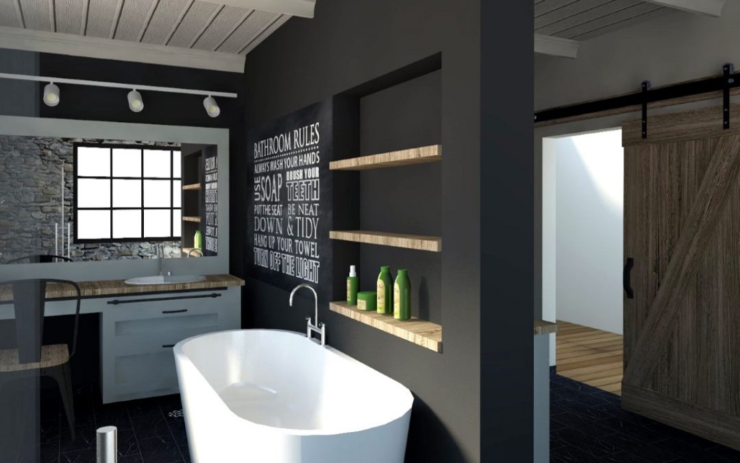 Modern Country Style Bathroom Meets Industrial